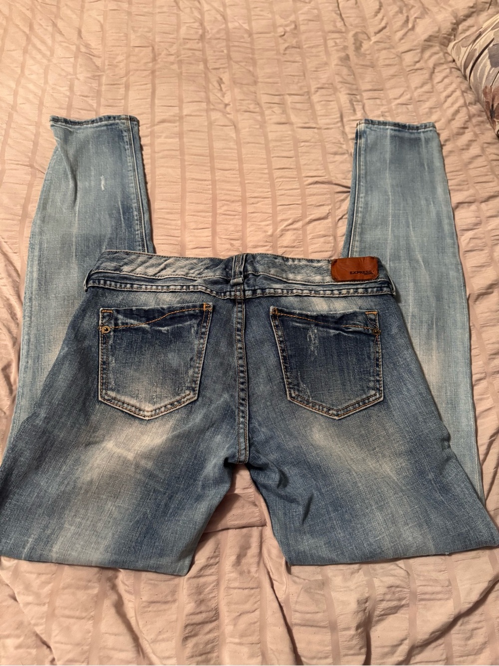 Express Light Wash Distressed Jeans